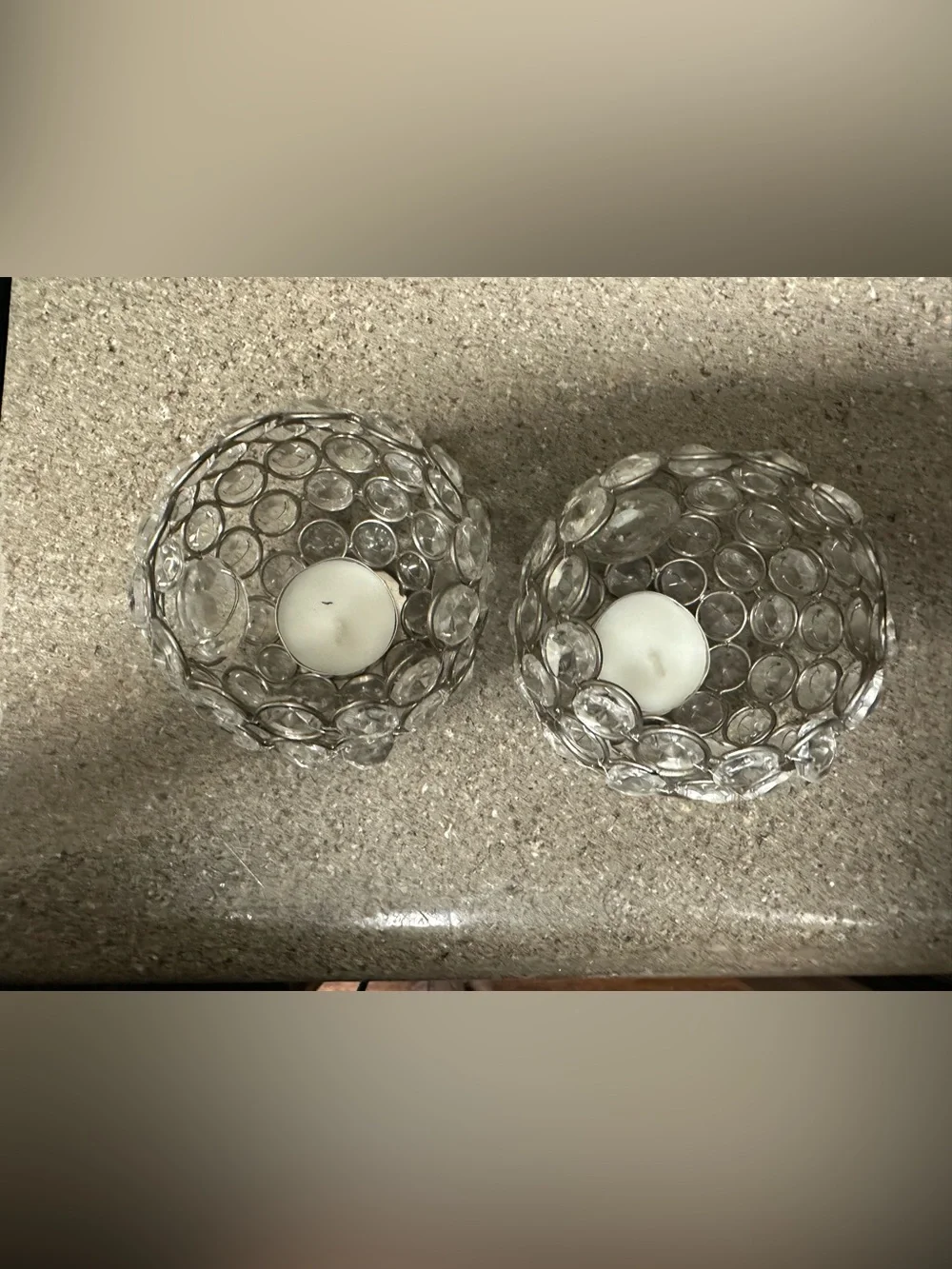 Beaded Globe Tea Light Holder